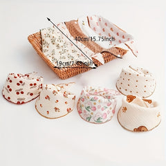 Royal Cotton Gauze Saliva Towel Lace Bib Half Round Bib