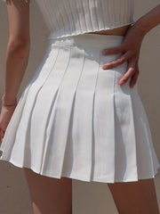 Pleated Skirt Casual High Waist Skirt For Spring & Summer