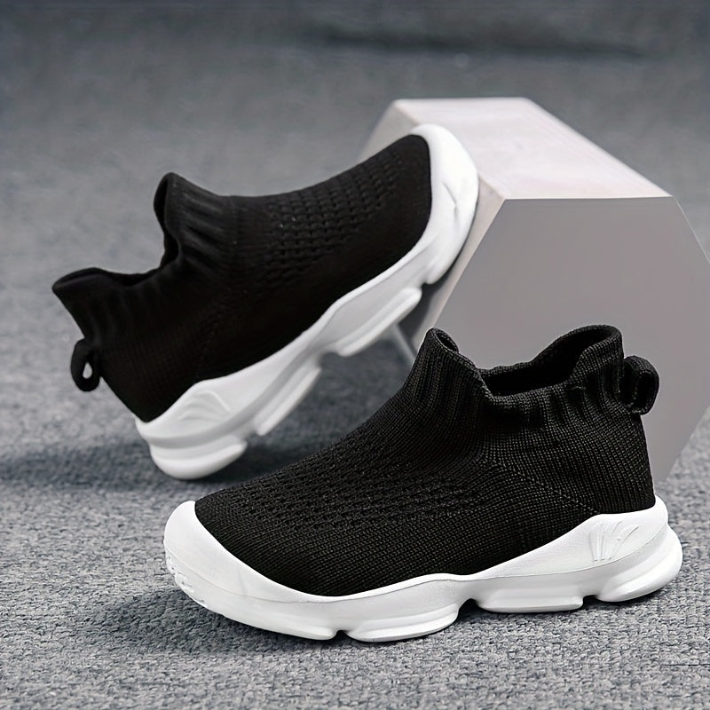 Girls Lightweight Breathable Woven Sneakers Anti Slip Low Top Slip On Shoes