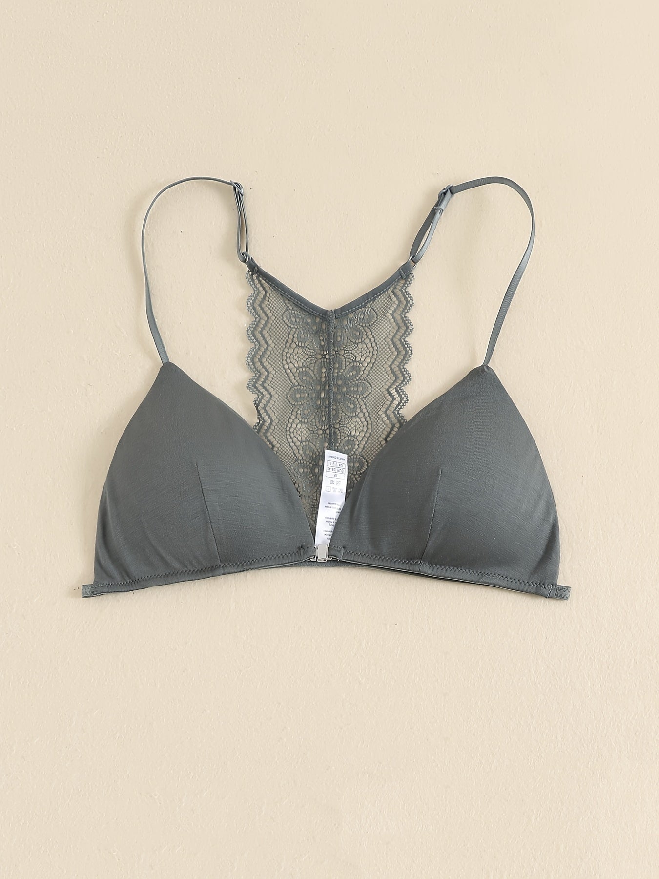 Front Buckle Lace Bra Removable Pads Beauty Back Lingerie
