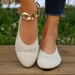 Women's Comfy Ballet Flats Slip On Shoes Pointed Toe Soft Sole