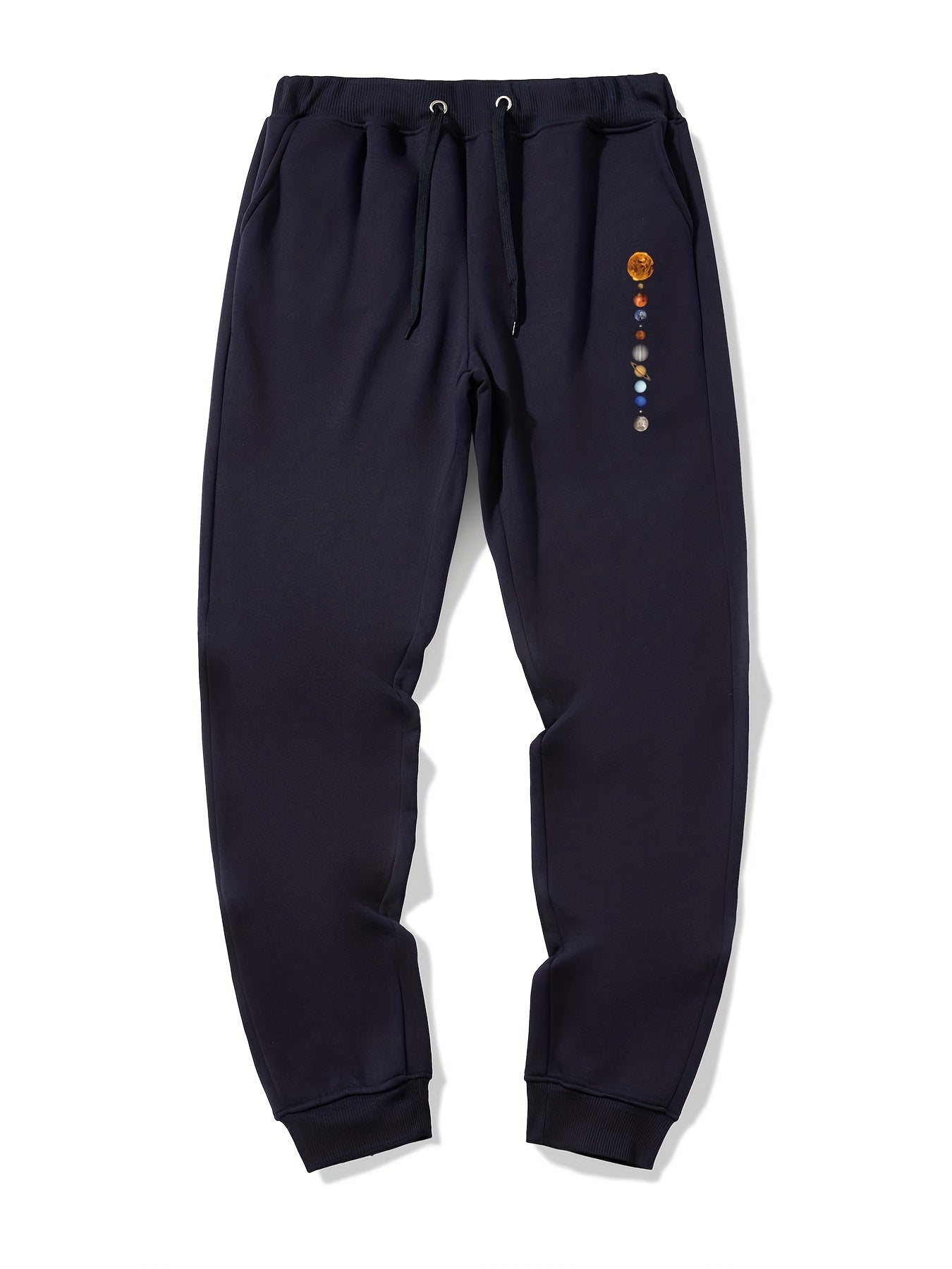 Planet Pattern Casual Stretch Joggers Men s Sweatpants For Spring