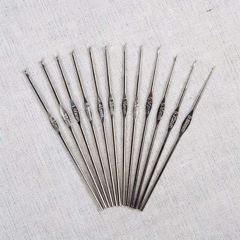 8pcs Small Sweater Needles Lace Crochet Needles DIY Wool Thread Weaving Needles