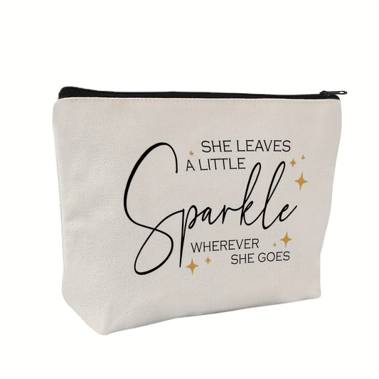 She Leaves A Little Sparkle Makeup Bag - Inspirational Gift for Women