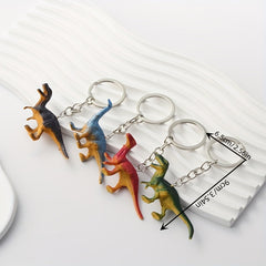 4pcs Dinosaur Animal Key Chains Resin Keychain for Boys