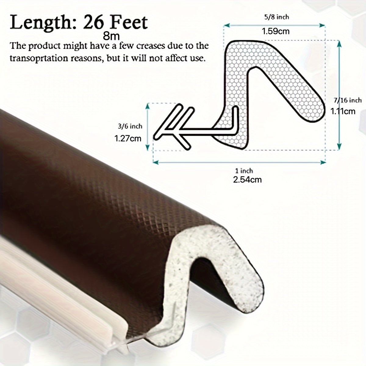 7.92m Weather Stripping Door Seal Strip Q Foam Door Weatherstrip Seal