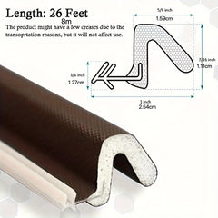7.92m Weather Stripping Door Seal Strip Q Foam Door Weatherstrip Seal