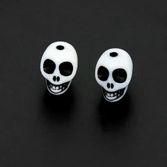 100pcs Bag Small Skull Bone Halloween Props 10mm Ghost DIY Jewelry Acrylic Beads
