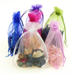 100pcs Organza Drawstring Bags 13x18cm Wedding Party Gift Pouches