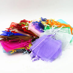100pcs Organza Drawstring Bags 13x18cm Wedding Party Gift Pouches
