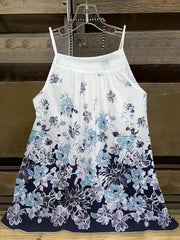 Floral Print Plus Size Cami Top Medium Stretch