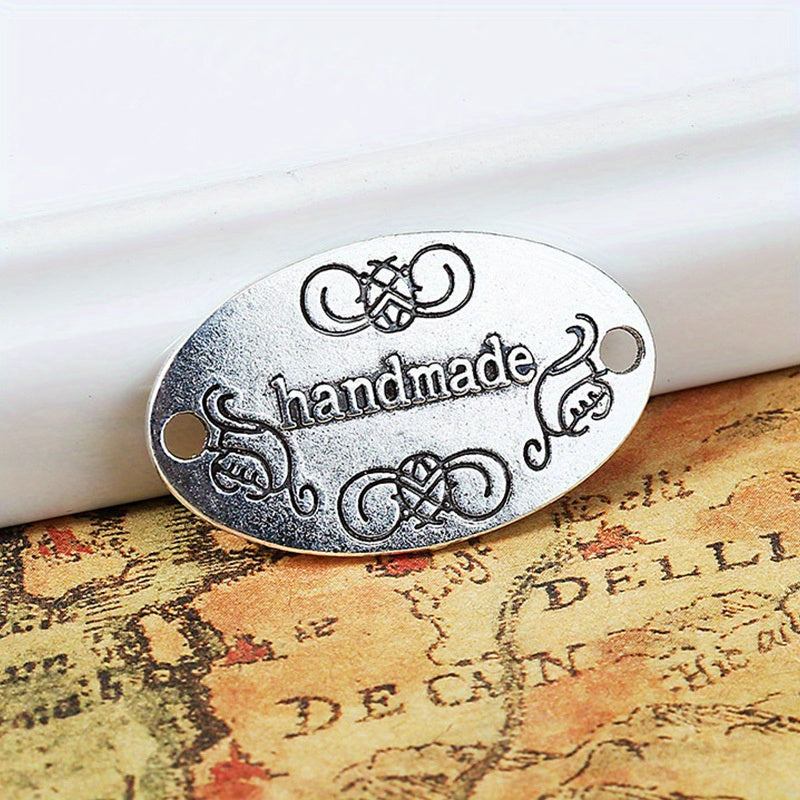 10pcs Retro Silvery Bronze Alloy Labels for DIY Clothes Hat Bag Sewing