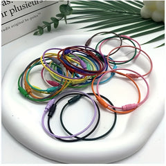 10pcs Colorful Wire Keyring Keychain Stainless Steel Carabiner Outdoor Camping