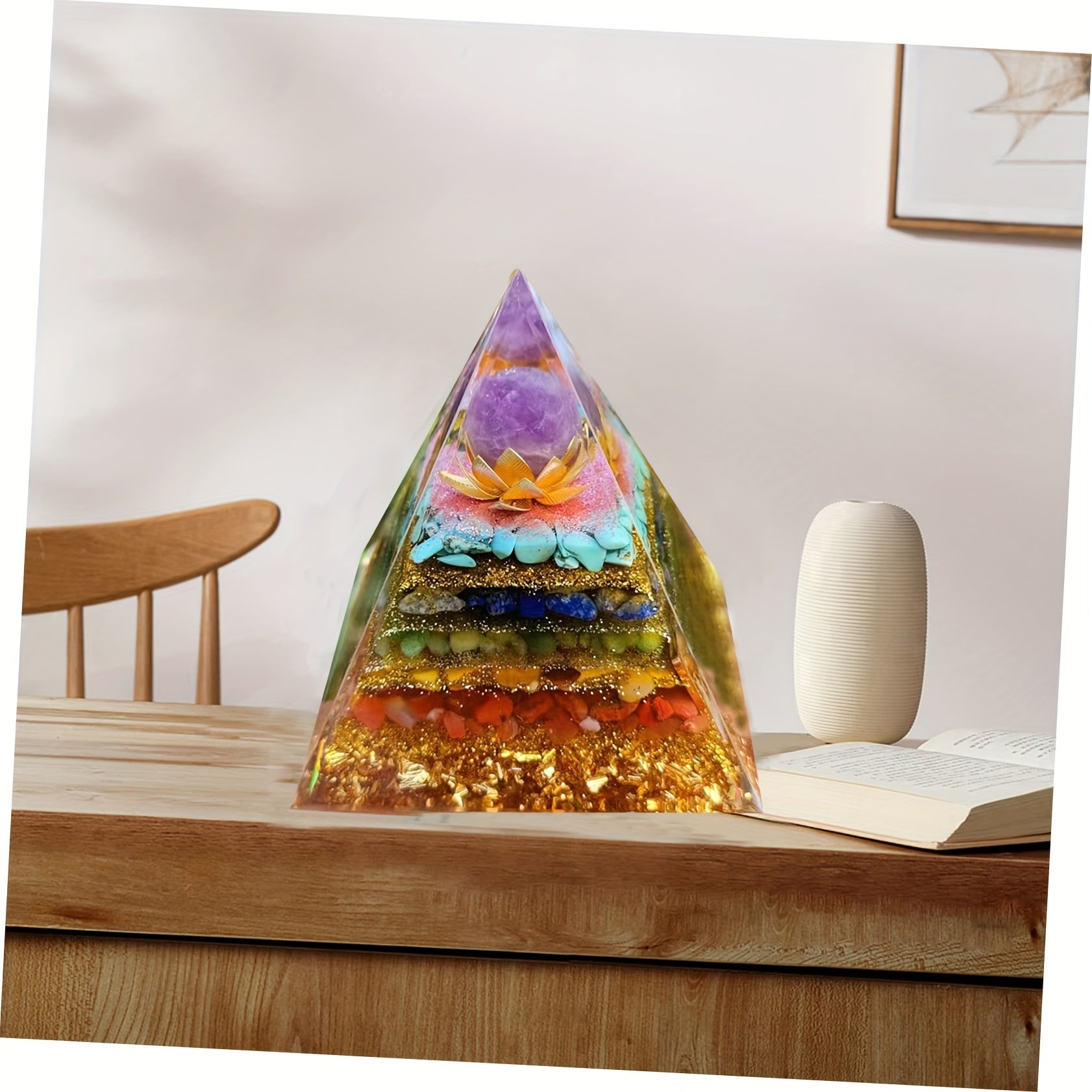 Natural Crystal Pyramid Healing Reiki Chakra Meditation Stone