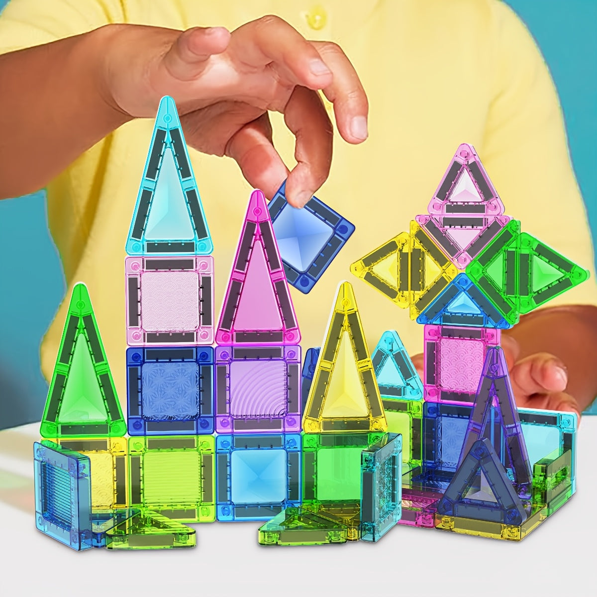 26 42pcs Mini Magnetic Building Blocks Travel Set with Iron Storage Box