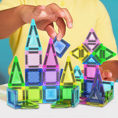 26 42pcs Mini Magnetic Building Blocks Travel Set with Iron Storage Box