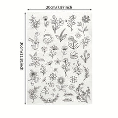 A4 Flower Embroidery Soluble Graph Liner Paper for Clothing Bag