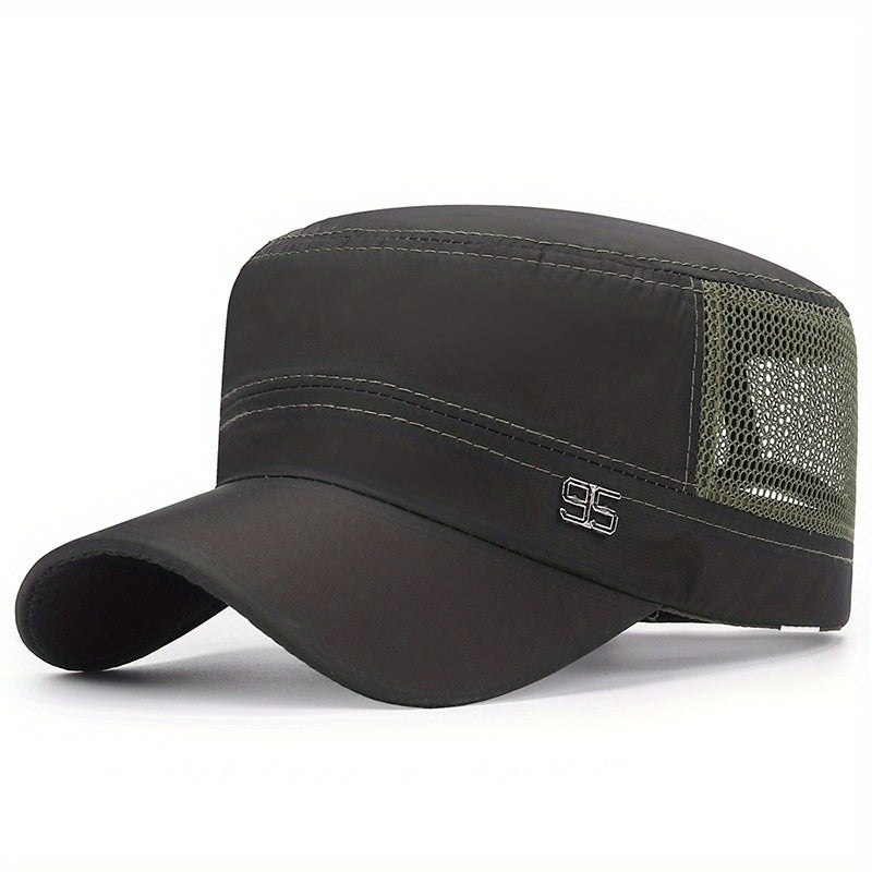 Mesh Flat Hat Adjustable Snapback Baseball Cap Trucker Army Dad Outdoor Hat