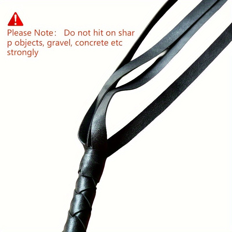 PU Leather Long Horse Whip for Equestrian Shows