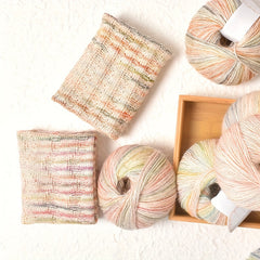 Warm Space Dyed Spray Wool for Hand Knitting Crocheting - Medium Fine Wool Blend
