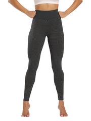 High Waist Plaid Print Leggings Casual Denim Leggings
