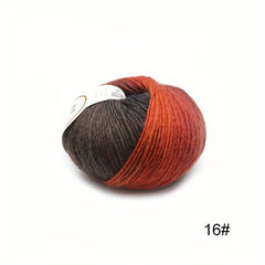 4x50g Dyed Rainbow Yarn 100% Wool for Crochet Knitting