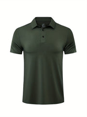 Men's Solid Quick drying Moisture Wicking Short Sleeve Shirt