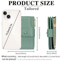 Women's Leather Bi-Fold Wallet with Zippered Coin Pocket