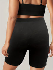Sporty Shorts Women's Plus Solid Legging Shorts