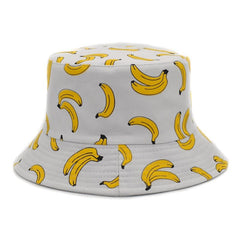 Banana Print Bucket Hat Street Casual Sunshade Hat