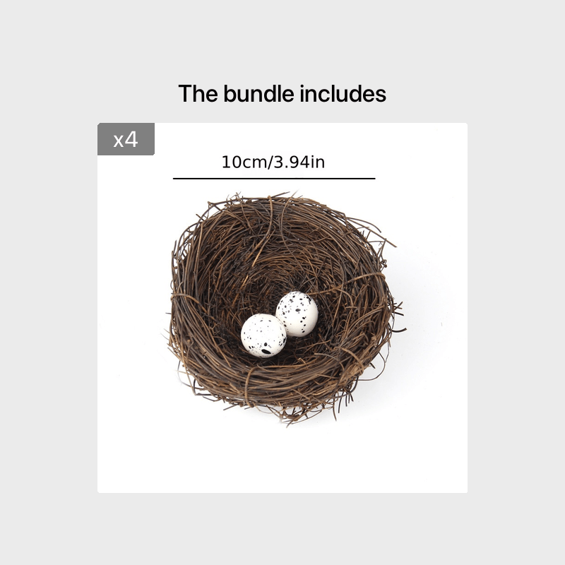 Easter Party Decorations Bird House with Nest & Eggs