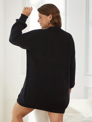 Casual Cardigan Lantern Sleeve Ripped Stretch Cardigan