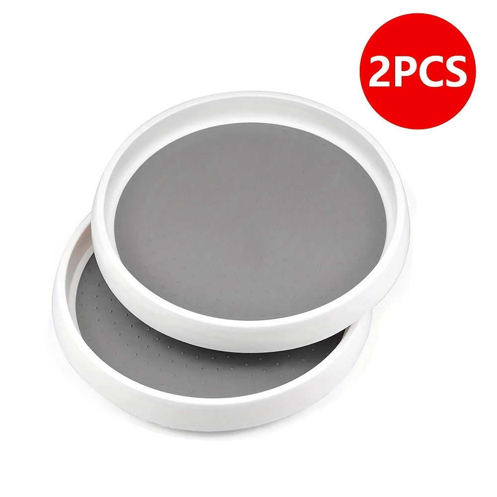 2pcs Lazy Susan Organizers 10 Inch Turntable Rack for Cabinet Pantry Storage