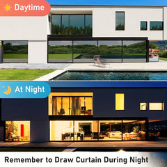 Privacy Mirror Window Film Anti UV Static Cling Heat Control Tint