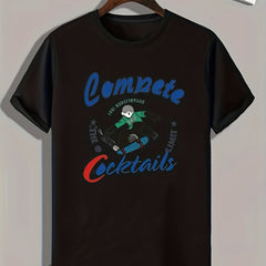 Skateboarding Boy Graphic Print Men's Tee