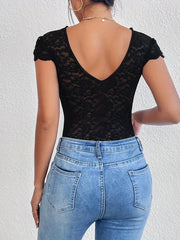 Lace Shaping Bodysuit V Neck Body Shaper