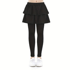 Girls Leggings With Skirt Warm Kids Leggings Tutu Pants For 4 10 Years Girl