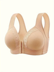 Front Buckle Wireless Bra Comfy & Breathable Full Coverage Bra