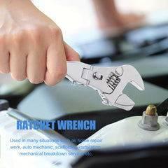 Adjustable Ratcheting Wrench 180 Degree Folding 5-in-1 Torque Wrench