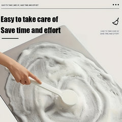 Silicone Drain Mat Kitchen Faucet Sink Splash Guard Beige Rubber