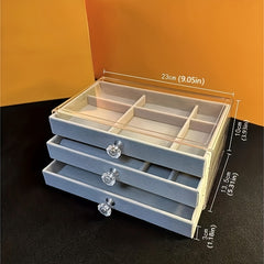 3-Drawer Acrylic Earring Jewelry Organizer
