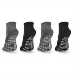 4 Pairs Women's Non-Slip Yoga Pilates Socks Breathable Training Socks