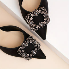 2pcs Square Shoe Clips Detachable Shoe Buckles For Wedding High Heels