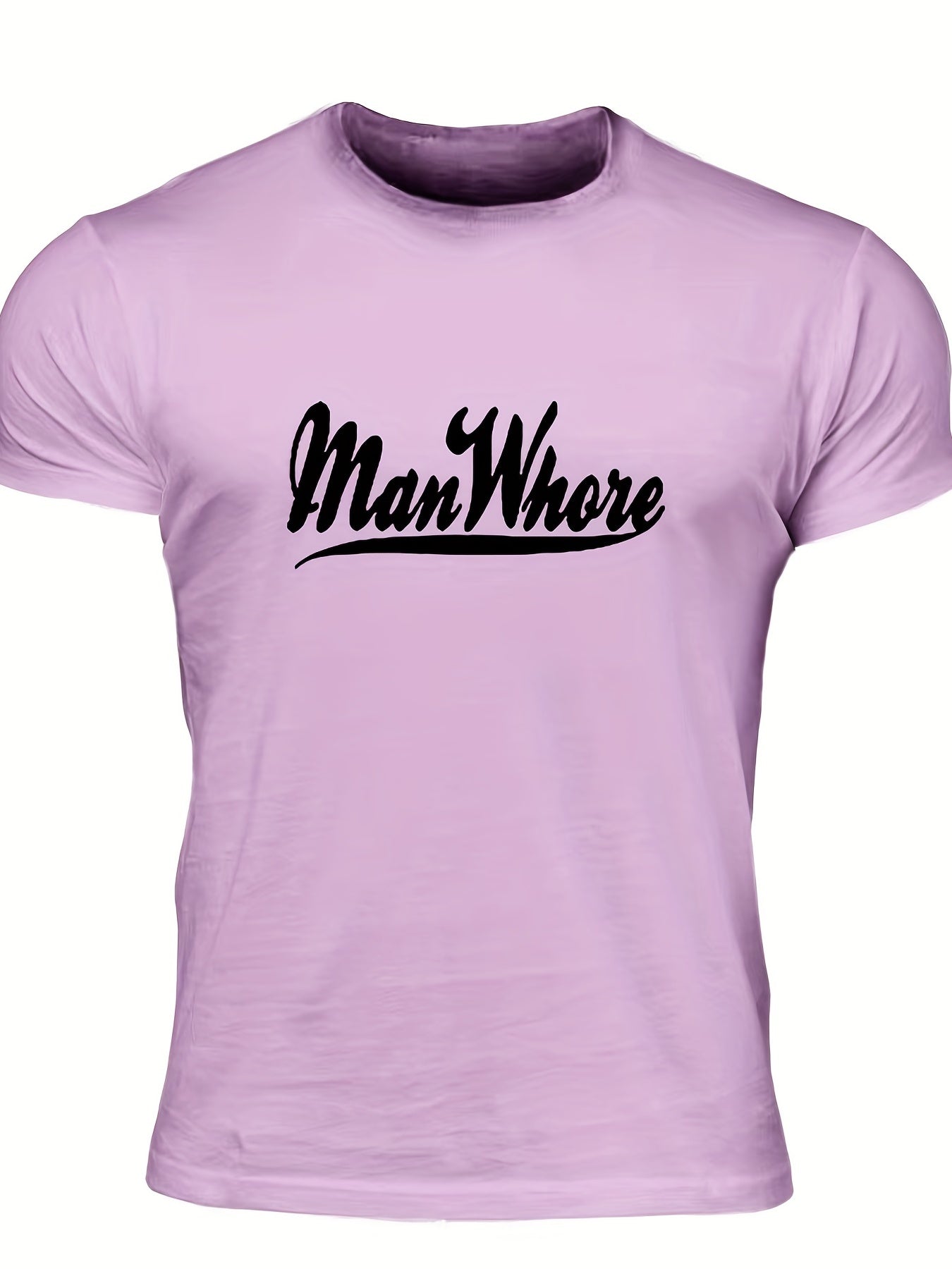 Men's Stylish Letter Print T shirt Casual Tee