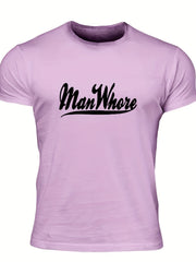 Men's Stylish Letter Print T shirt Casual Tee