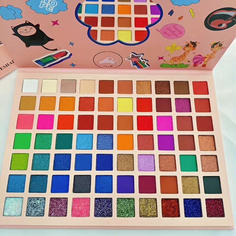 70 Eyeshadow Palette Shimmer Matte Finish