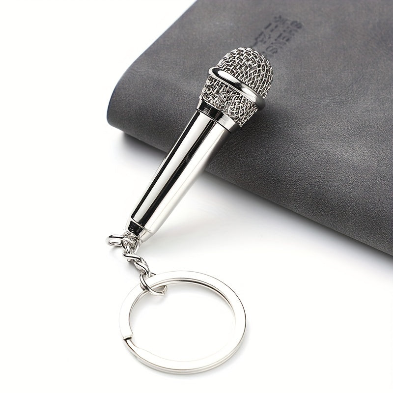 Microphone Keychain for Women - Car Key Holder and Bag Accessory