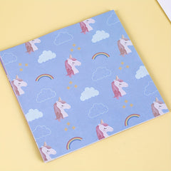 Cartoon Unicorn Origami Paper Kit 50 Sheets Double Sided 15x15cm Arts Crafts