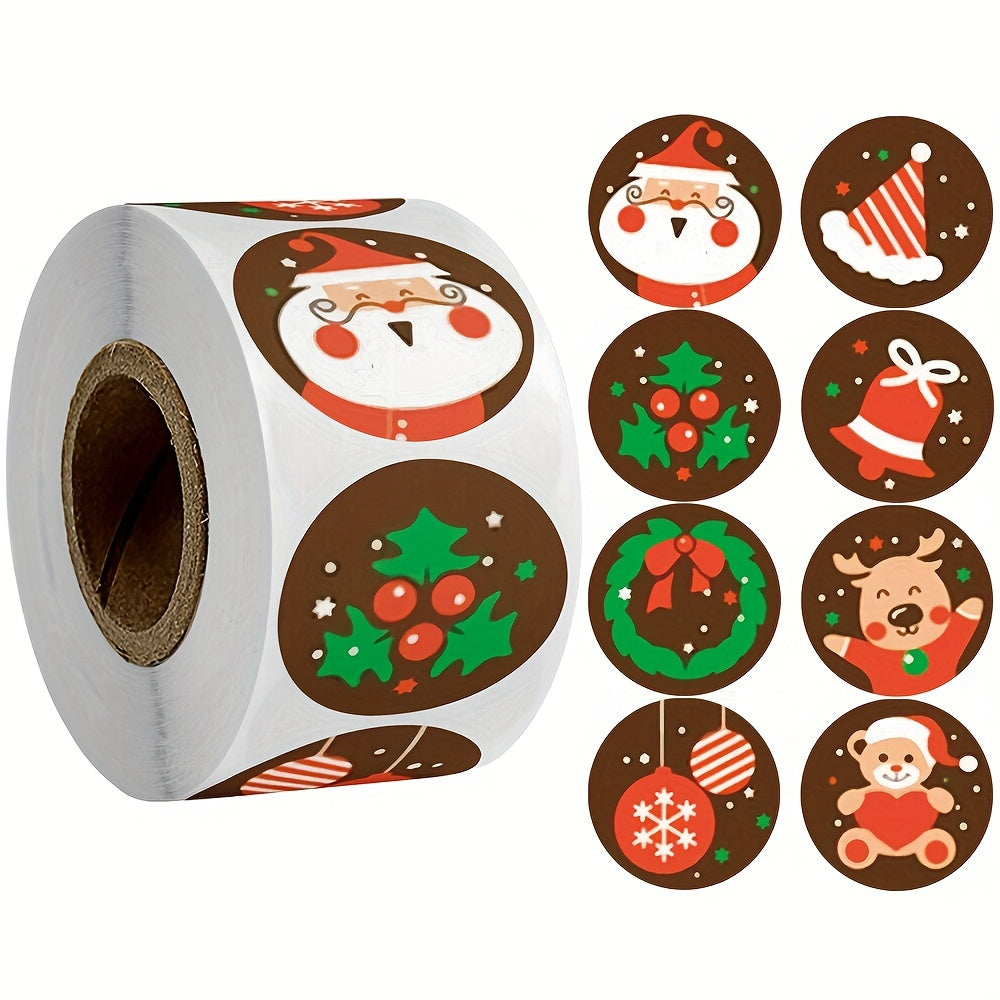 2pcs Round Colorful Christmas Halloween Sticker Pack