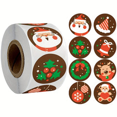 2pcs Round Colorful Christmas Halloween Sticker Pack